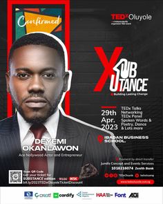 As the designer of the TEDxOluyole "Substance" event poster, my aim was to create a visually striking and informative design that captures the essence of the event and highlights the key speaker. Speaker Design Poster, Tedx Poster, Speaker Poster, Informative Design, Tedx Event, Speaker Design, Keynote Speakers, Event Poster, Social Media Graphics