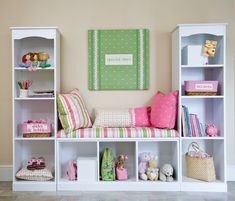 three small bookshelves - reading nooks for children's playrooms