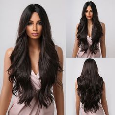 Wigs Length: Long Texture: Wavy Material Grade: High-Temperature Fiber Feature: Daily Use Density: 150% Cap Size: Contains adjustable strap perfect for all sizes from 20-22.5 inch Can Be Permed: Yes Ash Blonde Ombre, Black Hair Wigs, Afro Natural, Natural Hair Wigs, Red Wigs, روتين العناية بالبشرة, Brown Wig, Middle Part, Wigs For Women