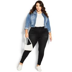 Step up your denim game with the stylish new Harley Killer Pins Jean! Offering a high rise cut and a high-quality denim fabrication, these jeans are designed to flaunt your silhouette with a glamourous edge. Bold and fiercely fashionable, no one does plus size fashion like City Chic. Loved around the globe for its diverse range of fashion-forward styles for any occasion. From show-stopping evening gowns to workwear and casualwear, City Chic will take your style to bold new heights. Available in Hourglass Body Shape, New Harley, Casual Glam, Party Dress Sale, Queen Fashion, Denim Chic, Curvy Women Jeans, Leggings Sale, Mini Dresses Summer