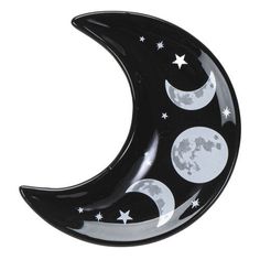 Crescent Moon Trinket Dish Triple Moon Symbol, Moon Symbol, Moon Symbols, Goth Home, Modern Tattoos, Trinket Bowl, Treasure Planet, Moon Shape, Triple Moon