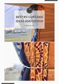 curtains with the words best rv curtains ideas and design on them in front of a window