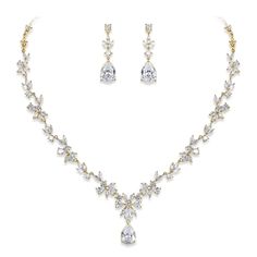 PRICES MAY VARY. If you are going out to a party or banquet, This birthstone bridal wedding dangle earrings necklace set is the perfect accessory that will enhance your outfit. With a fabulous water drop and flower CZ design and solid construction. It features sparkly CZs which will make a timeless accessory to any jewelry collection. This wedding jewelry set can be worn with classy casual or formal attire. High Polished. Nickel-free, Hypoallergenic and Shiny Forever. Safe and comfortable to wea Jewelry Set For Bride, Jewelry For Wedding, Dangle Earrings Wedding, Bridal Jewelry Set, Party Necklace, Necklace Chain Lengths, Jewelry Fashion Trends, Classy Casual, Flower Wedding