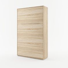 a wooden cabinet with no doors on the front and back side, against a white background