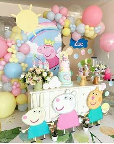 Come allestire un Compleanno di Peppa Pig Peppa Pig Birthday Party Pastel, Peppa Pig Birthday Backdrop, Peppa Pig Themed Birthday Party, Peppa Pig Party Ideas, Peppa Pig Pinata, Peppa Pig Birthday Party Ideas