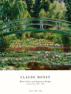 water lilies and japanese bridge by monet