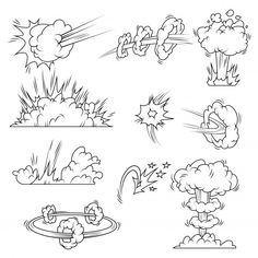 an image of cartoon explosion scene coloring pages