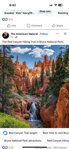 the red canyon trail in rocky national park is featured on instagrams for kids