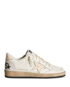 Golden Goose Women's Ballstar Almond Toe Sneakers Shoes - Bloomingdale's Ballstar Golden Goose, Golden Goose Deluxe Brand, Salmon Pink, Sneakers Online, Golden Goose, Leather Fabric, Sneakers Shoes, Sneakers White, Gift Guide