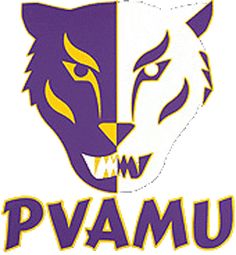 the purple and yellow logo for the university of pwamu is shown in this image