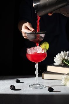 Spicy Hot Honey Blackberry Margarita - Moody Mixologist