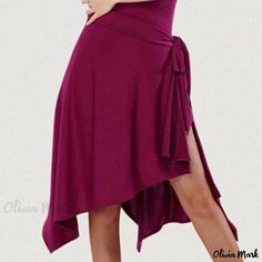 Olivia Mark - Ladies Latin Dance Skirt with Waist Belt - Ideal for Adults Practice and Performance in Square Dancing, Complete with Hip Scarf Danza Latina, Latin Dance Skirt, Velvet Evening Gown, Hip Scarf, Hip Scarves, Purple Style, Square Dance, Printed Pleated Skirt, Latin Dance Dresses