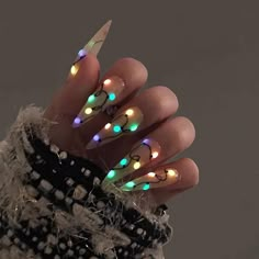 Lily Nails, Unghie Nail Art, Light Nails, Colorful Nails, Acrylic Press On Nails, Her Nails, Diy Nail Art, Dark Nails, Xmas Nails