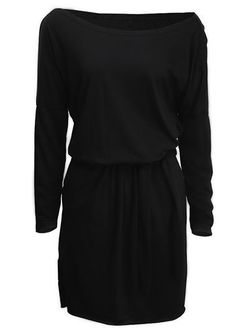 Open Back Long Sleeve Blouson Dress on sale only US$22.92 now, buy cheap Open Back Long Sleeve Blouson Dress at lulugal.com Draped Collar, Dresses Club, Comfy Dress, Blouson Dress, Club Party, Looks Chic, Sweatshirt Dress, New Ideas