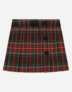 Pleated tartan wool skirt: Multi-colored Inner waistband with adjustable elastic Decorative logo buttons Lined The item in the size 6 years measures 32 cm from the outer leg Made in Italy Patent Mary Janes, Woman Trousers, Tartan Skirt, Dolce And Gabbana Kids, Airport Fashion, Children's Fashion, Wool Skirt, Wool Skirts, Pleated Mini Skirt