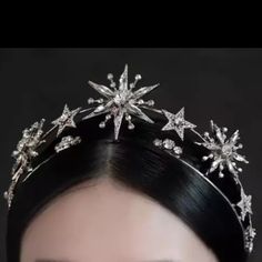 Brand New No Tags. Still Available During Vacation Hold!! Star Headpiece, Star Tiara, Sparkly Headband, Silver Head Piece, Star Headband, Goth Wedding, Crystal Headpiece, Metal Headbands, Cubic Zirconia Jewelry