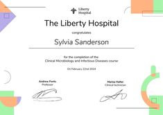 an award certificate for the liberty hospital