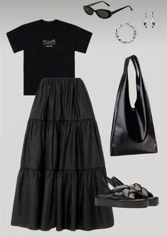 Black Long Skirt Outfit Summer, Summer Outfit Inspo Modest, Back To School Outfit, Makeup Mistakes, Fashion Mistakes, Perfect Makeup