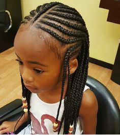 hairstyles braids cornrow cornrows lil Braid Beads, Braid Styles For Girls, Black Kids Braids Hairstyles, Lil Girl Hairstyles, Kid Braid Styles, Receding Hairline, Braided Ponytail Hairstyles, Hair Kids