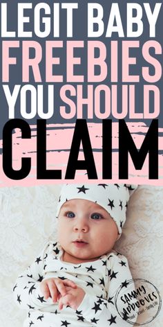 a baby laying on top of a bed with the words legit baby freebies you should