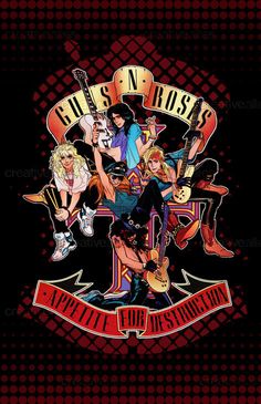 Guns N' Roses Print by Breeze Modest on CreativeAllies.com Designing Art, Roses Print, The Band, Rock N, Rock N Roll, Roses, Band, Design