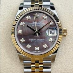 Rolex Datejust 31 Listing: $17,999 Rolex NEW 2023 Datejust 31 TAHITIAN Mother of Pearl 278273, Reference number 278273; Steel; Automatic; Condition New; Year 2023; Watch with original box; W Woman’s Rolex Watch, Rolex Mother Of Pearl, Dark Pearl, Rolex Watches Women 26mm, Rolex Oyster Perpetual Day Date, Watch Safes, Seiko 5 Sports, Omega Seamaster Diver, Rolex Date Just 31 Mm