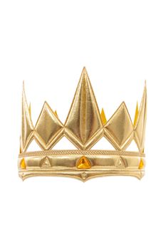 This regal Gold Medieval Crown is the perfect addition to our Prince Charming and Knight dress ups, or as a stand alone play accessory! One Size Fits Most Fabric crown with a soft foam center, designed for flexibility and made to last Fastens with a quality hook and loop closure, easy for adjusting to get a secure fit Easy for kids to put on and take off by themselves D esigned to coordinate with our adventure dress ups Adjustable Gold Costume Accessories, Adjustable Gold Costume Accessories For Cosplay, Adjustable Crown For Cosplay, Adjustable Costume Crown, Adjustable Tall Crown Costume Accessories For Parties, Adjustable Tall Crown For Costume, Adjustable Structured Costume Crown, Adjustable Structured Crown For Costume, Adjustable Crown Costume Accessories For Costume Party