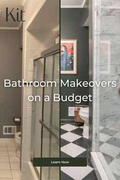 the bathroom makeovers on a budget are easy to do and cost less than buying them