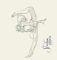 a drawing of a female ballet dancer