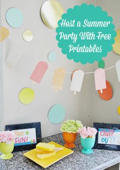 an ice cream party with free printables