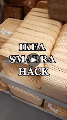 there is a pile of wooden furniture with the words ikea smarra hack