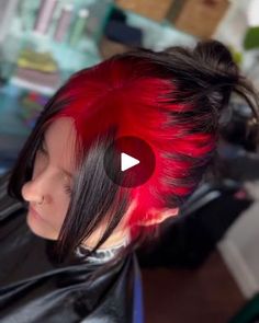 1.8M views · 19K reactions | Ghost roots | The Billie Eilish ghost root 🔥 | By Tyla | Facebook Ghost Roots Hair Red, Red Ghost Roots Black Hair, Bleached Roots Dark Ends, Red Ghost Roots, Colored Roots With Black Hair, Ghost Roots Hair, Ghost Roots, Trve Kvlt, Colored Hair Roots