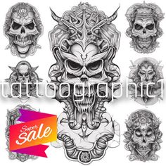 skull tattoo designs for sale on the internet