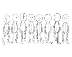 a line drawing of people standing in a row