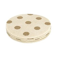 : Linden Sweden - Polka Dot Coasters Set of 4 - Tan/Brown - 4.5” Diameter PRODUCT DESCRIPTION MODERN DESIGN: Don’t sacrifice style for functionality with these tan and brown polka dot round drink coasters! Made for indoor and outdoor use, dress up your coffee table or use when sitting out on the patio. They’re the perfect addition to any home!  CONVENIENT 4 PACK: Whether you’re hosting or relaxing outdoors your needs are met with this set! From coffee mugs and wine glasses to bottles—these coasters will protect any table top from rings. Entertain your guests without worrying about water damage!   MUST HAVE FOR ANY HOME: The natural color of these coasters will complement any house decor style! They’re conveniently lightweight and easy to use every day. It’s an excellent gift for housewarmi Relaxing Outdoors, Brown Polka Dots, Brown Table, About Water, Water Damage, Bar Tools, Bag Holder, Coasters Set, Drink Coasters