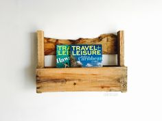 a wooden shelf with some books on it