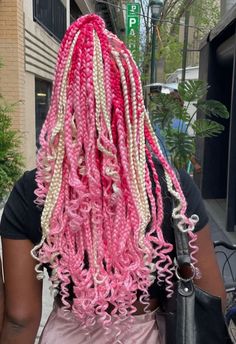 Pink Box Braids, Haircut 2023, Black Kids Braids Hairstyles, Haircut 2024, Beautiful Black Hair, Goddess Braids Hairstyles, Layered Cut, Cute Braided Hairstyles, Dyed Hair Inspiration