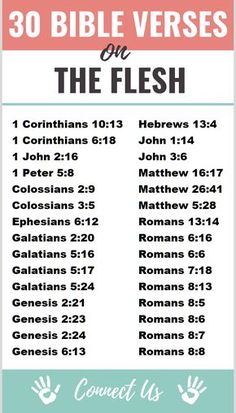 the bible verses for the flesh