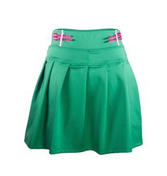 Our cute and flirty pleated golf skirt combines classic elegance with modern performance. Made from a premium blend of stretchable, moisture-wicking fabric, this skirt is designed to keep you cool and comfortable throughout your game. The pleats are meticulously crafted to maintain their structured appearance, even after multiple washes, while providing unrestricted movement during your swing. The waistband is wide and finished with LeraSamGolf innovation – ‘tee-holsters’, ensuring a secure plac Sporty Pleated Mini Skirt For Spring, Fitted Preppy Tennis Skirt With Pleated Hem, Preppy Fitted Tennis Skirt With Pleated Hem, Preppy Fitted Bottoms With Pleated Hem, Fitted Box Pleat Pleated Skirt For Summer, Sporty Mini Pleated Skirt, Fitted Mini Skirt For Tennis, Preppy Fitted Short Tennis Skirt, Tennis Mini Skirt With Lined Detail