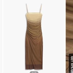 Brown Ombre Midi Length Dress. Size Extra Small. It Has A Nude Slip Under And A Sheer Ombre Raging Fabric Over. Adjustable Straps. Never Worn, Tags Attached. Jeans Overall, Party School, Wide Leg Dress Pants, Jeans Cargo, Long Midi Dress, Maxi Robes, Print Style, Yoga Shorts, Komplette Outfits