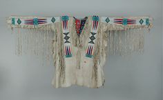 Old Style Beige Buffalo Suede Hide Fringe Sioux Beaded Powwow War Shirt XWS1129 | eBay Powwow Regalia, Native American Regalia, Beaded Shirt, Native American Clothing, Indian Artifacts, Native American Crafts, Native American Artifacts, Native American Beadwork, American Indian Art