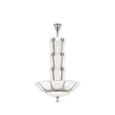 a glass chandelier hanging from the ceiling on a white background with clippings