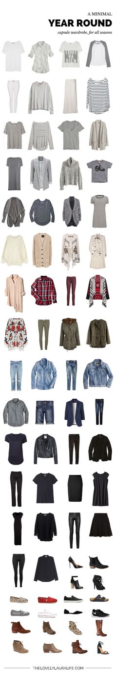 My all seasons capsule wardrobe / spring 2015 Capsule Wardrobe Year Round, Downsize Wardrobe, Project 333, Looks Pinterest, Wardrobe Goals, Spring Capsule Wardrobe, Summer Capsule Wardrobe, Specific Goals, Minimalist Wardrobe