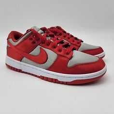 ad eBay - Nike Dunk Low UNLV Satin Red White Grey Shoes Sneakers Condition: New Without Box (we ship with regular shipping box) 100% AUTHENTIC Nike Product !!! Size: women's 8.5 THE PRICE IS FIRM ! We Ship Items in 1 Business Day after payment is received and cleared. Please feel free to ask any questions you may have. THANK YOU FOR SHOPPING WITH US ! ! ! Pastel Shoes, Athletic Shoes Nike, Dunks Nike, Grey Shoes, Nike Dunk Low, Dunk Low, Nike Dunk, New Nike, Nike Dunks