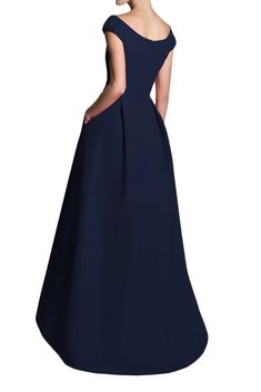 Silk Faille Off-The-Shoulder Ball Gown | Over The Moon Elegant A-line Gala Gown, Elegant A-line Evening Gown, Formal Evening Dress With Pleated Bodice And A-line Silhouette, Formal Evening A-line Gown, Formal Evening Ball Gown, Elegant A-line Ball Gown For Prom Season, Evening Gown With Sweep Train And A-line Silhouette, Elegant Ball Gown Evening Dress For Formal Occasions, Elegant Formal Ball Gown Evening Dress