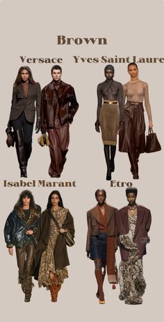 Fall 2024 Fashion Color Palette, Huntress Archetype Aesthetic Outfits, Aw 2024-2025, Fashion Trend 2025/2026, Autumn Outfits Brown, Luxury Vintage Brown Outerwear For Fall, Luxury Vintage Brown Outerwear For Winter, Autumn Boho Outfits