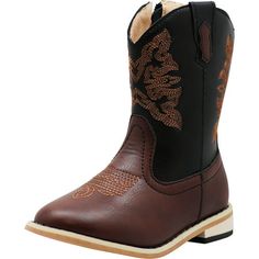 Norty Boys and Girls Classic Cowboy Boot, Fashionable and classic western styling for all year round wearing, Faux leather upper with western stitch design. Side zip up in all sizes. Soft textile lining, Durable synthetic outsole. Easy to care just wipe with damp cloth where needed, See size chart for approximate measurements, Made in China, #41562 Size: 5MUSBigKid.  Color: Black.  Gender: male.  Age Group: kids. Cow Boy Boots Little Boy, Toddler Boy Western Boots, Infant Cowboy Boots, Girls Cowgirl Boots, Toddler Boy Cowboy Shirt, Cowboy Boots Square Toe, Girl Cowboy Boots, Casual Ankle Boots, Toddler Boots