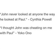 the text on this page says, john never looked at anyone the way he looked at paul