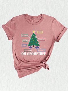 "Elevate your holiday spirit with our 'Math Lover Tee,' a perfect addition to your festive wardrobe. This playful and 'Oh Geometry Shirt' is a clever way to express your mathematical passion with a touch of humor. It's not just a Funny Geometry Tee; it's also a unique Christmas gift that's bound to bring laughter and cheer to the season. If you're a Math Teacher, this shirt is a must-have, adding a fun and educational twist to the holiday season. Wear it proudly as your 'Xmas Math Shirt' and let your love for numbers shine through. But it's not just a Math Teacher Shirt; it's a heartwarming Gift for Teacher, showing your appreciation for their dedication and commitment throughout the year. Whether you're wearing it as cozy Christmas pajamas or as part of your festive outfit, it's a stateme Xmas Teacher Shirt, Christmas Shirts For Teachers, Christmas Geometry, Geometry Teacher, Teacher Gift Christmas, Math Shirt, Math Teacher Shirts, Math Shirts, Christmas Math