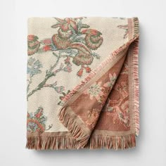 an image of a blanket with flowers on it